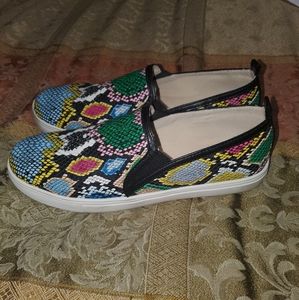 Snake Print Multi Color Sneakers